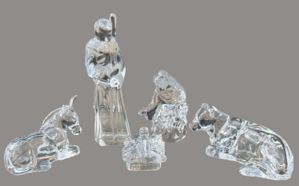 Cristal d'Arques France 24% Lead Crystal Nativity 5-PC Set #67278